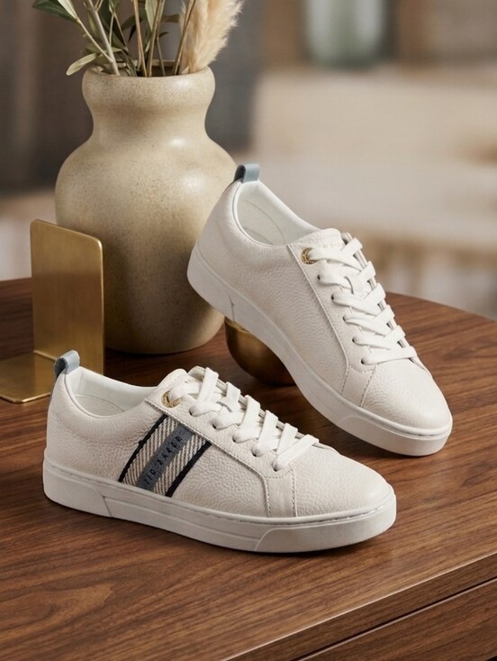 Ted Baker Shoes - Ted Baker Bailey Icon Blue-Mult Leather Stylish Women's Sneakers Size 6